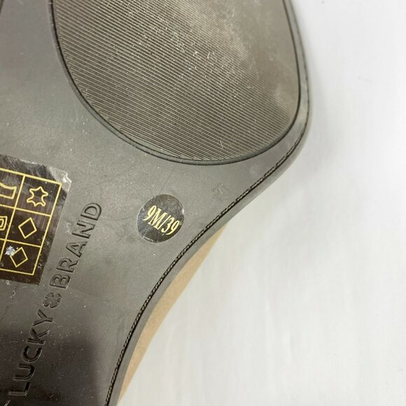 Lucky Brand Ankle Boots Size 9 Kassidy Open Toe Chelsea Bootie Tan Brown - Picture 7 of 7